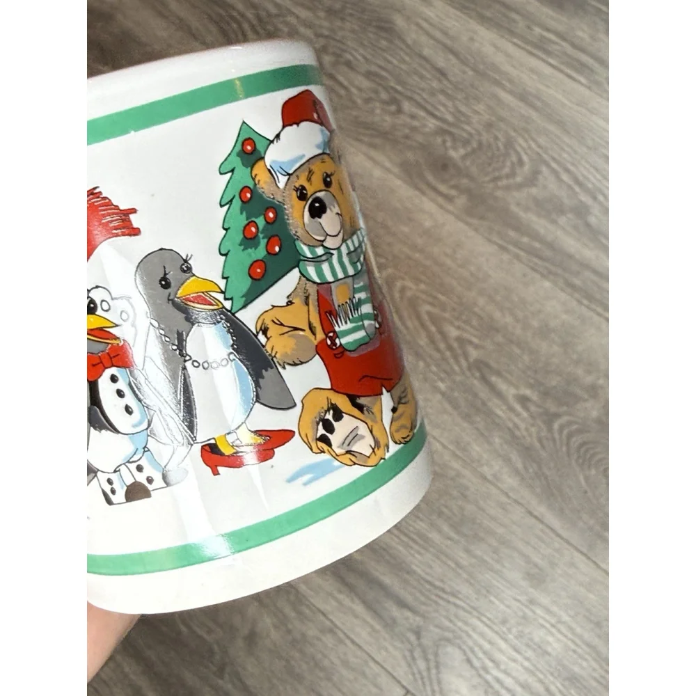 Vintage McCrorys Stores Chrismas Woodland Animal Winter Coffee Cup Mug